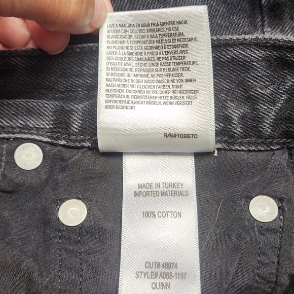 AGOLDE Quinn Denim Mini Skirt – Jinx In Dark Grey Size 25 - Picture 11 of 13